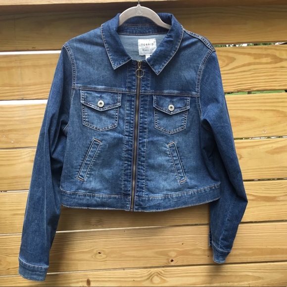 torrid cropped denim jacket
